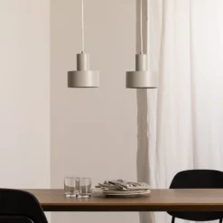 Hängeleuchte Rif 2, taupe 2-flammig, linear, Stahl