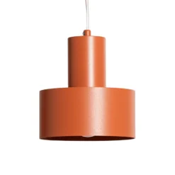 Hängeleuchte Rif 2, ziegelrot, 2-flammig, linear, Stahl