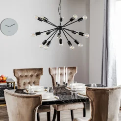Hängeleuchte Rod Black XV, schwarz, 15-flammig
