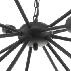 Hängeleuchte Rod Black XV, schwarz, 15-flammig