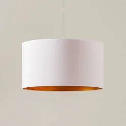 Hängeleuchte Roller, weiß/gold, Ø 45 cm