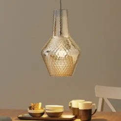 Hängeleuchte Romeo 130 cm silber metallic