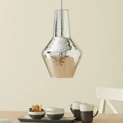 Hängeleuchte Romeo 130 cm silber metallic