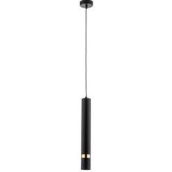 Hängeleuchte Rondo schwarz/gold, einflammig