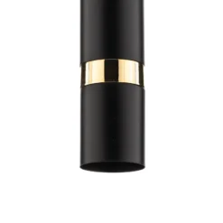 Hängeleuchte Rondo schwarz/gold, einflammig