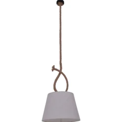 Hängeleuchte Rope mit Textilschirm, Ø 35 cm