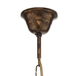 Hängeleuchte Rosina zweiflammig hellrosa/bronze