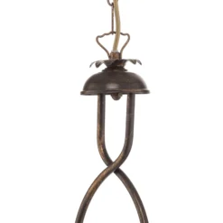 Hängeleuchte Rosina zweiflammig hellrosa/bronze