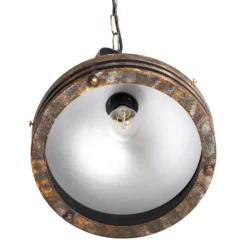 Hängeleuchte Saglam, 1-flammig, altmessing, Ø 30 cm, Metall