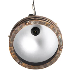 Hängeleuchte Saglam, 1-flammig, altmessing, Ø 30 cm, Metall