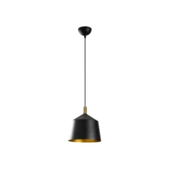 Hängeleuchte Saglam 3720 1-flg. Ø25cm schwarz/gold