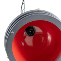 Hängeleuchte Saglam 3762, rot/schwarz, Eisen, Ø 32 cm