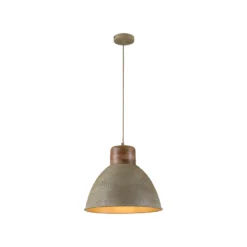 Hängeleuchte Samia, Mangoholz, beige strukturiert