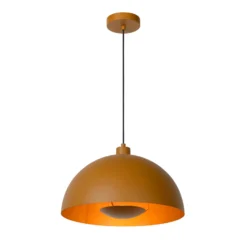 Hängeleuchte Siemon aus Stahl, Ø 40 cm, ockergelb
