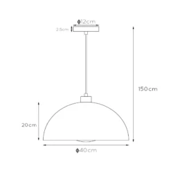 Hängeleuchte Siemon aus Stahl, Ø 40 cm, ockergelb