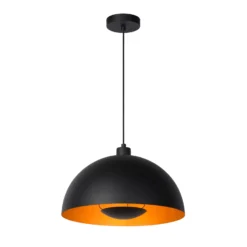 Hängeleuchte Siemon aus Stahl, Ø 40 cm, schwarz