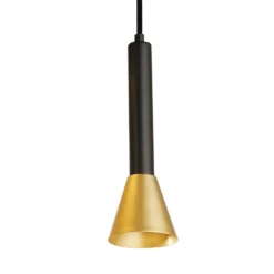 Hängeleuchte Signal, Länge 84 cm, schwarz/goldfarben, Metall