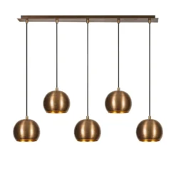 Hängeleuchte Sivani MR-1000, gold antik, Eisen, 5-flammig