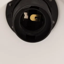 Hängeleuchte Sol 1, ein Glas mit goldenem Kranz