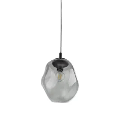 Hängeleuchte Sol Mini, Glas, Ø 25 cm, schwarz/grafitgrau
