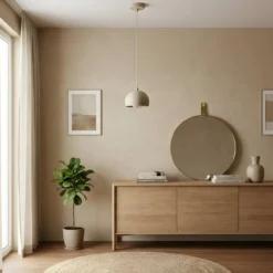 Hängeleuchte Sool, beige, Ø 15 cm, 1-flammig, Metall, E27