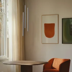 Hängeleuchte Sopel 3, olivgrün, rund, 3-flammig, Stahl, G9
