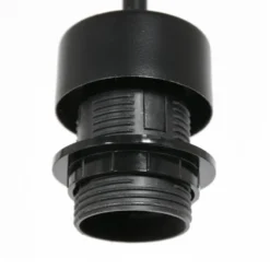 Hängeleuchte Sparkled Light, schwarz/Bambus natur, Ø 40 cm