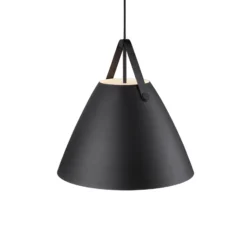 Hängeleuchte Strap mit Metallschirm Ø 48cm schwarz