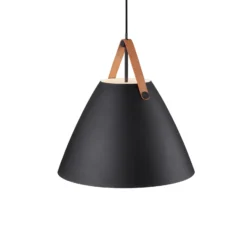 Hängeleuchte Strap mit Metallschirm Ø 48cm schwarz