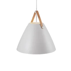 Hängeleuchte Strap mit Metallschirm Ø 48cm weiß