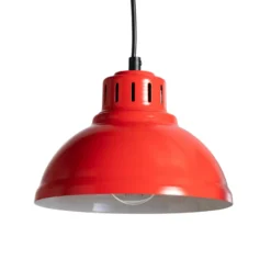 Hängeleuchte Sven, dreiflammig, rot, Stahl, E27