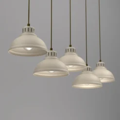 Hängeleuchte Sven, 5-flammig, beige, Stahl