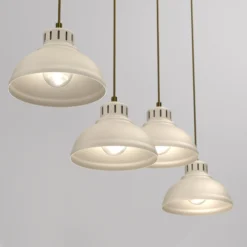 Hängeleuchte Sven, 4-flammig, beige, Stahl