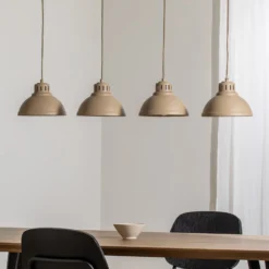 Hängeleuchte Sven, 4-flammig, beige, Stahl