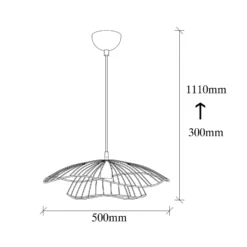 Hängeleuchte Tel 6500 Ø50cm schwarz