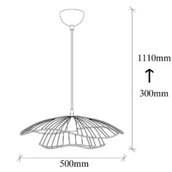 Hängeleuchte Tel 6502, goldfarben, Metall, Ø 50 cm