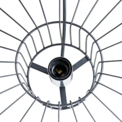 Hängeleuchte Tel, schwarz, Ø 50 cm, Metall