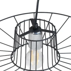 Hängeleuchte Tel, schwarz, Ø 50 cm, Metall