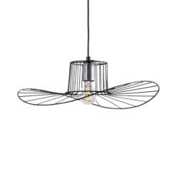 Hängeleuchte Tel, schwarz, Ø 50 cm, Metall