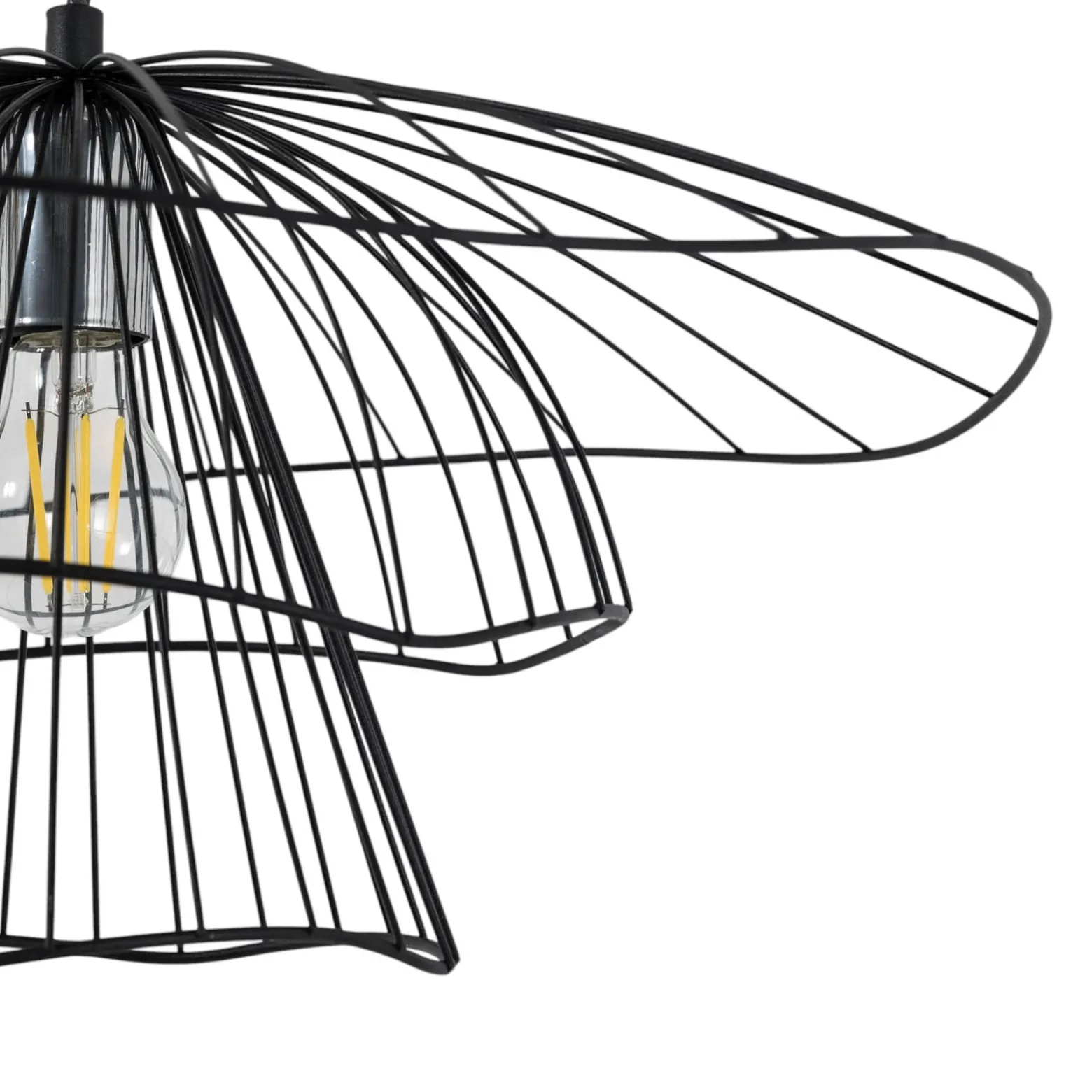 Hängeleuchte Tel 6504, schwarz, Eisen, Ø 50 cm