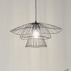 Hängeleuchte Tel 6504, schwarz, Eisen, Ø 50 cm