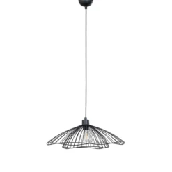 Hängeleuchte Tel, schwarz, Metall, Ø 50 cm, Metall