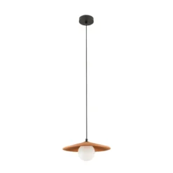 Hängeleuchte 2598, terrakotta, Ø 29 cm, Ton/Glas, G9