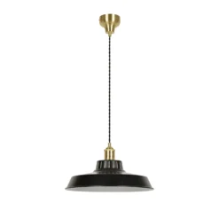 Hängeleuchte Thelma, schwarz matt, Ø 38 cm, Metall