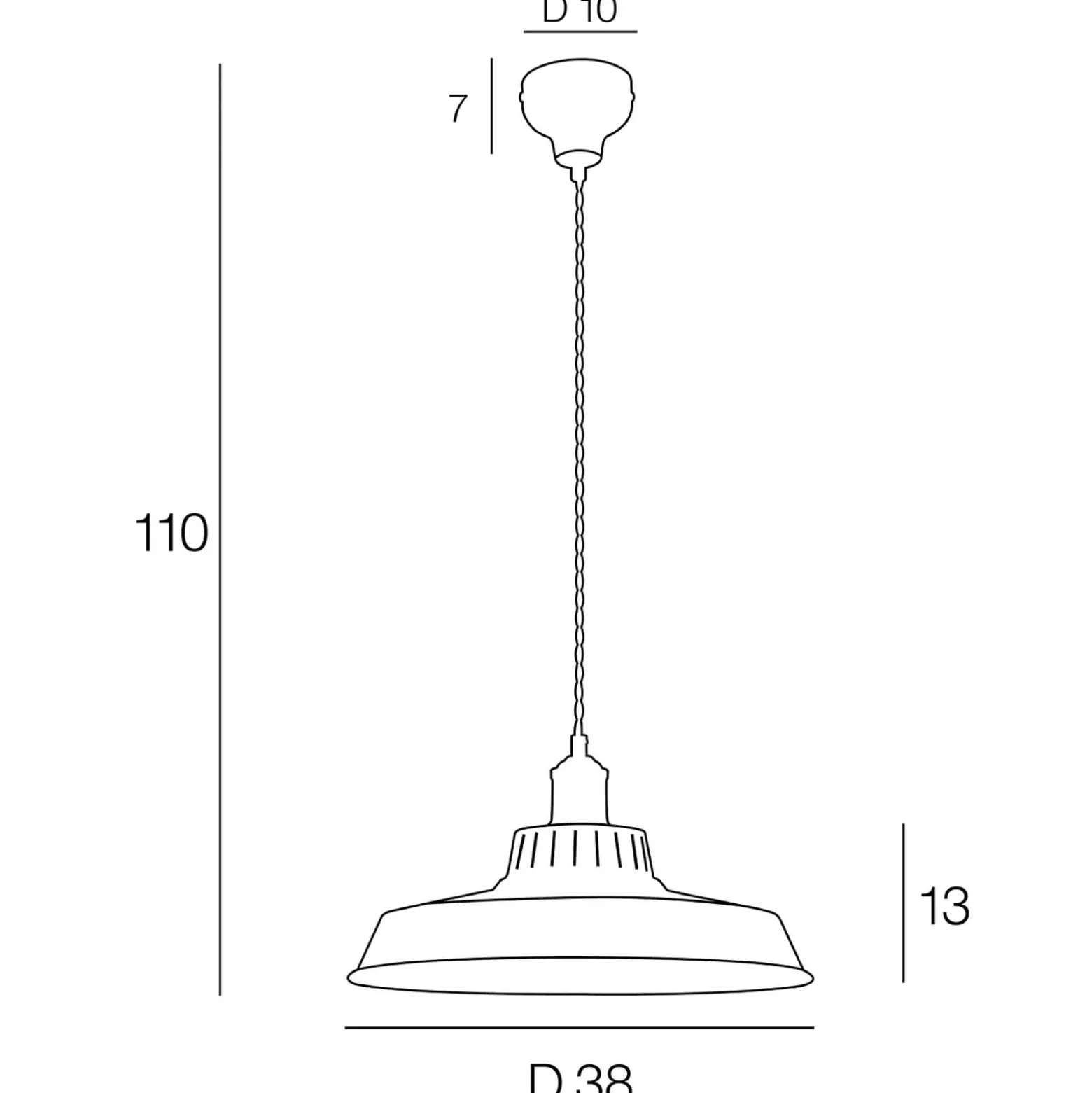 Hängeleuchte Thelma, schwarz matt, Ø 38 cm, Metall