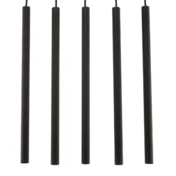 Hängeleuchte Thin, schwarz, fünfflammig, linear