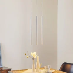 Hängeleuchte Thin, weiß, dreiflammig, linear