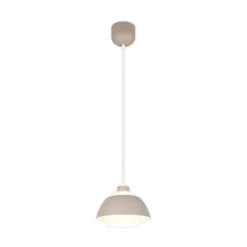 Hängeleuchte Tilos, beige, Ø 23 cm, Metall/Glas, E27