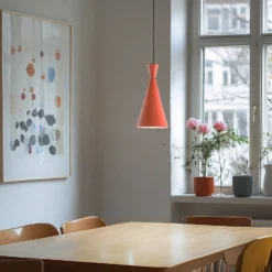Hängeleuchte Tom, orange, Metall, Ø 19 cm, E27
