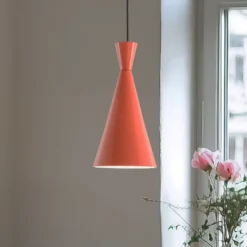 Hängeleuchte Tom, orange, Metall, Ø 19 cm, E27